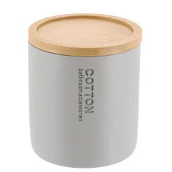 TENDANCE Boite à coton Purebamboo Gris clair Discount