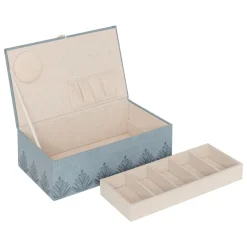 Atmosphera, cru017dateur d'intu017drieur Boite à couture bois (30 x 10 cm) Wild e Bleu Best