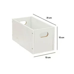 5 Five Simply Smart Boite de rangement (15 x 31 x 15 cm) Mano Blanc New