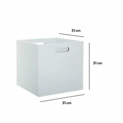 ATMOSPHERA Boite de rangement (31 x 31 x 31 cm) Mano he Blanc Outlet