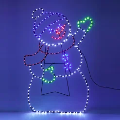KOOPMAN Bonhomme de neige 246 LED (H79 cm) Néon effet flash Multicolore Online