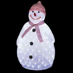 Feeric Lights & Christmas Bonhomme de neige lumineux 160 LED (H80 cm) Topek Blanc froid New