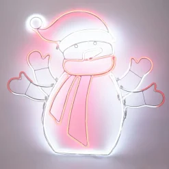 KOOPMAN Bonhomme de neige lumineux 588 LED (H61 cm) Néon Moov light Multicolore Clearance