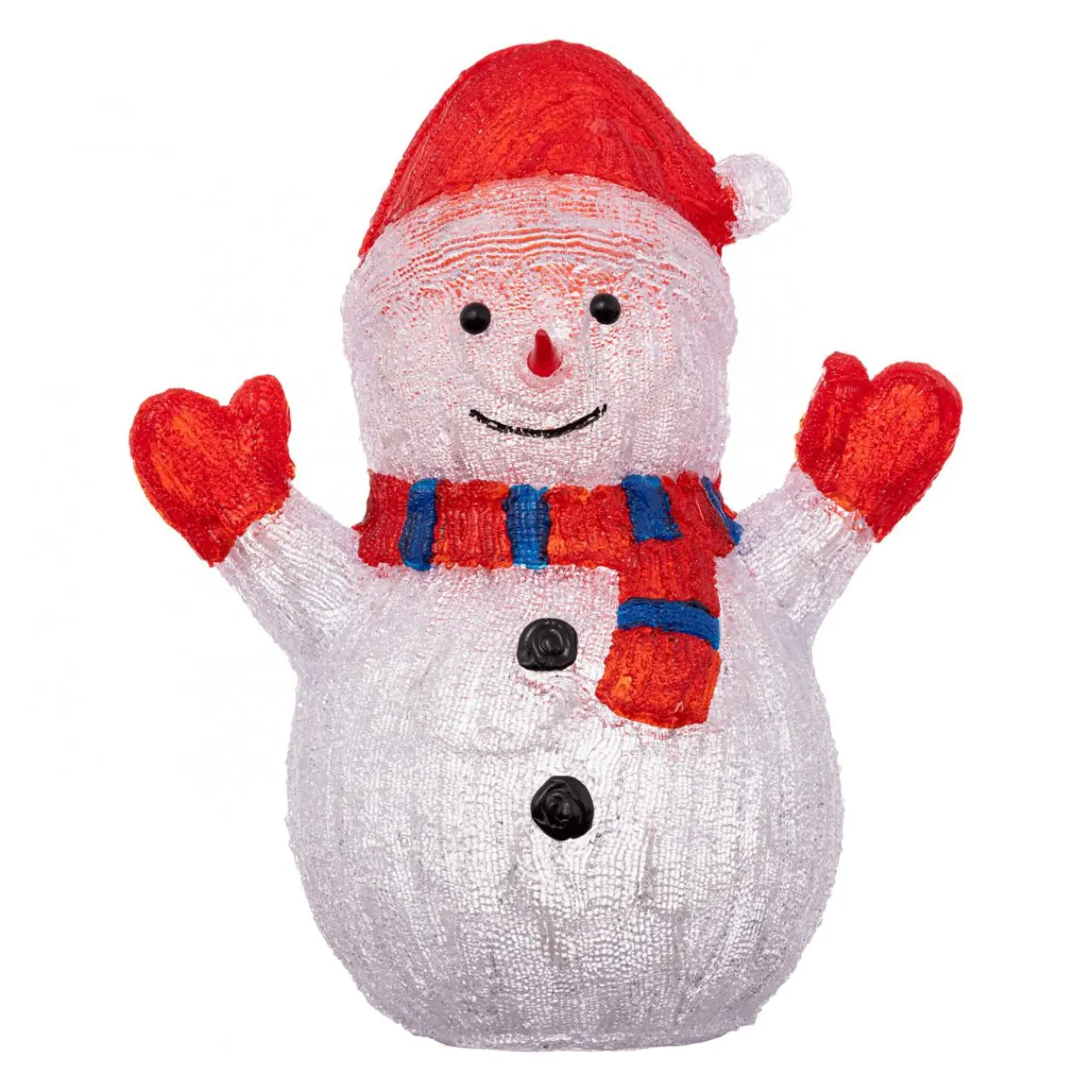 Feeric Lights & Christmas Bonhomme de neige solaire 90 LED (H48 cm) Frosty Blanc chaud Hot