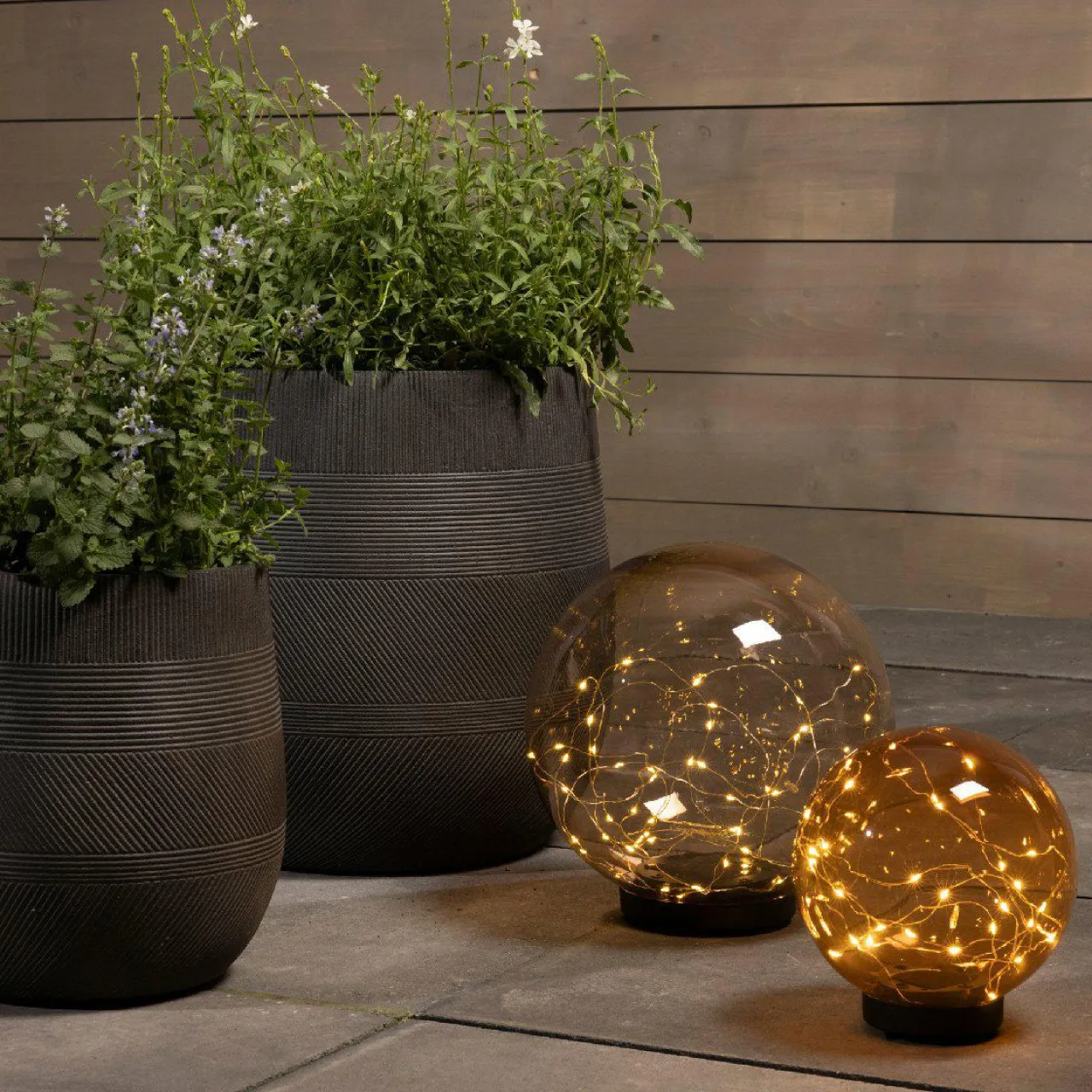 #N/A Borne de jardin solaire 30 LED (H28 cm cm) Crystal Orange Clearance