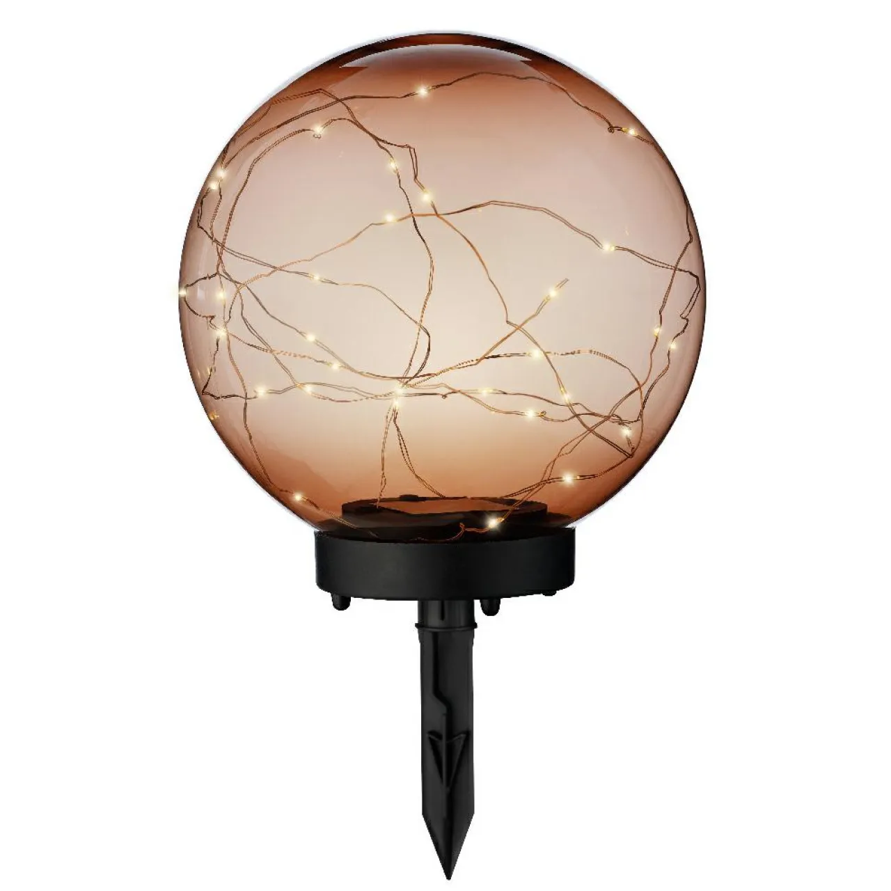 #N/A Borne de jardin solaire 30 LED (H28 cm cm) Crystal Orange Clearance
