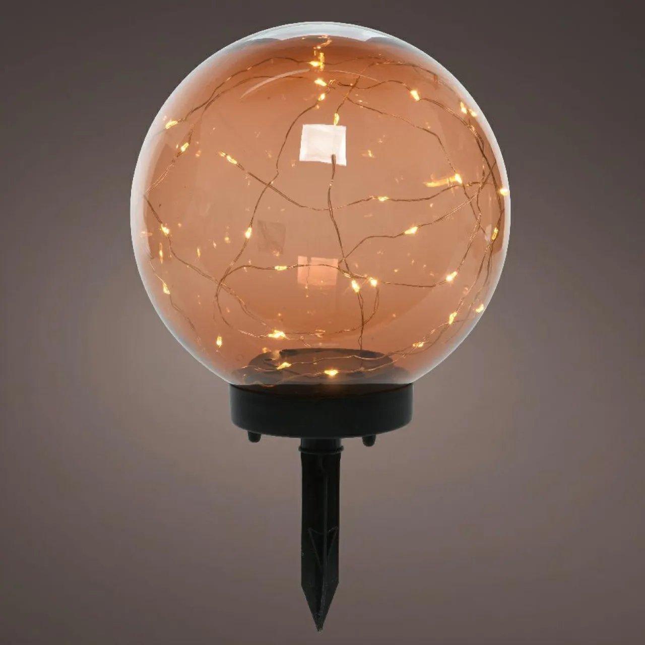 #N/A Borne de jardin solaire 30 LED (H28 cm cm) Crystal Orange Clearance