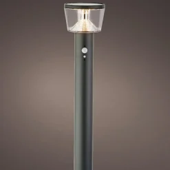 #N/A Borne de jardin solaire 600 lumens (H94 cm) Orion lux Gris Anthracite Outlet