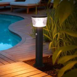 #N/A Borne de jardin solaire 600 lumens (H54 cm) Orion lux Gris Anthracite