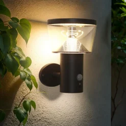 #N/A Borne de jardin solaire murale 600 lumens (H23 cm) Orion lux Gris Anthracite Discount