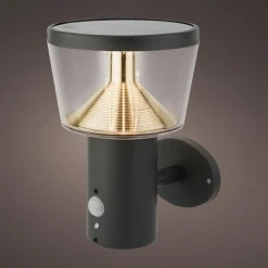 #N/A Borne de jardin solaire murale 600 lumens (H23 cm) Orion lux Gris Anthracite Discount