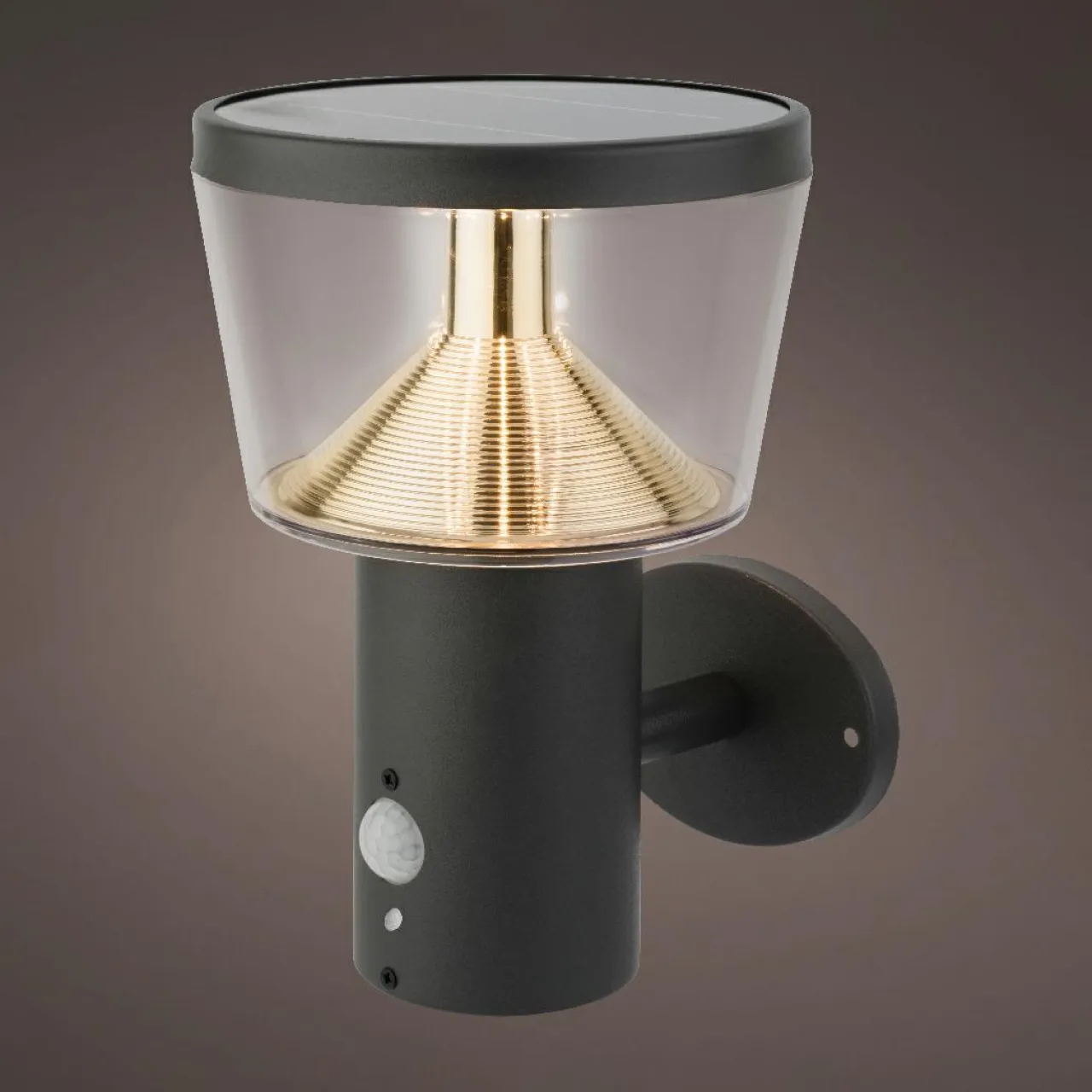 #N/A Borne de jardin solaire murale 600 lumens (H23 cm) Orion lux Gris Anthracite Discount