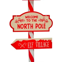 JJA Boîte aux lettres (H120 cm) Lutin et flocons de neige Rouge Best