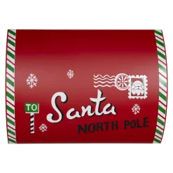JJA Boîte aux lettres lumineuse à piles LED (H41 cm) Bonhomme de neige Rouge Discount
