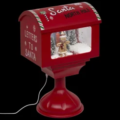 JJA Boîte aux lettres lumineuse à piles LED (H41 cm) Bonhomme de neige Rouge Discount