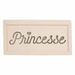 OSTARIA Boîte bois lumineuse (30 x 15 cm) Princesse Rose Hot