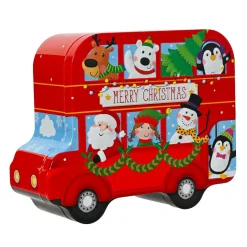 KAEMINGK Boîte de rangement en métal Bus de Noël Multicolore Hot