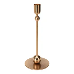 KOOPMAN Bougeoir de Noël en métal (H23 cm) Art Déco Dé Or New