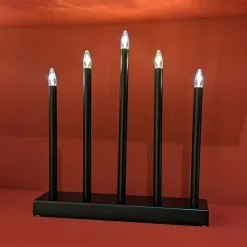 KAEMINGK Bougeoir lumineux à piles 5 LED (H40 cm) Christmas Blanc chaud Best