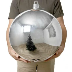 EMINZA Boule de Noël (D400 mm) New Alpine XXL Argent Sale