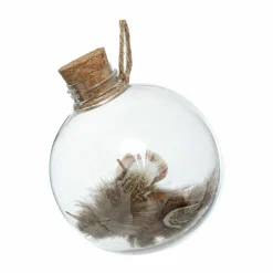 FEERIC LIGHTS Boule de Noël (D80 mm) Plumes et transparence Transparent Discount