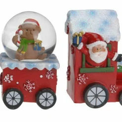 KOOPMAN Boule à neige (H8 cm) Train de Noël Happy