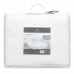 ATMOSPHERA Boutis et taies d'oreiller (240 x 260 cm) Arabesque Ivoire