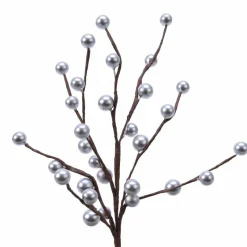 KAEMINGK Branche de baies laquées (26 cm) Glace d' Argent