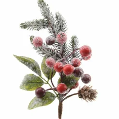 KAEMINGK Branche de sapin et baies (20 cm) Epinea Vert enneigé Sapin enneigé