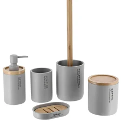 TENDANCE Brosse WC polyrésine Purebamboo Gris clair Hot