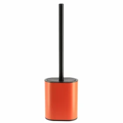 TENDANCE Brosse WC à tête plate Black line Terre de sienne/Noir Rouge brun Discount