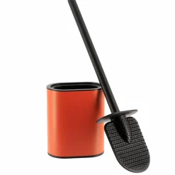 TENDANCE Brosse WC à tête plate Black line Terre de sienne/Noir Rouge brun Discount