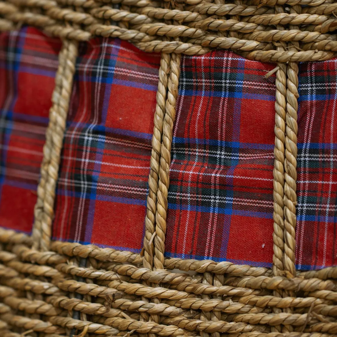 KAEMINGK Cache pied de sapin (D70 cm) Tartan écossais Rouge Sale