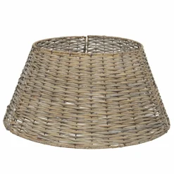 EMINZA Cache pied de sapin en osier (D70 cm) Saule tressé vieilli Gris Sale