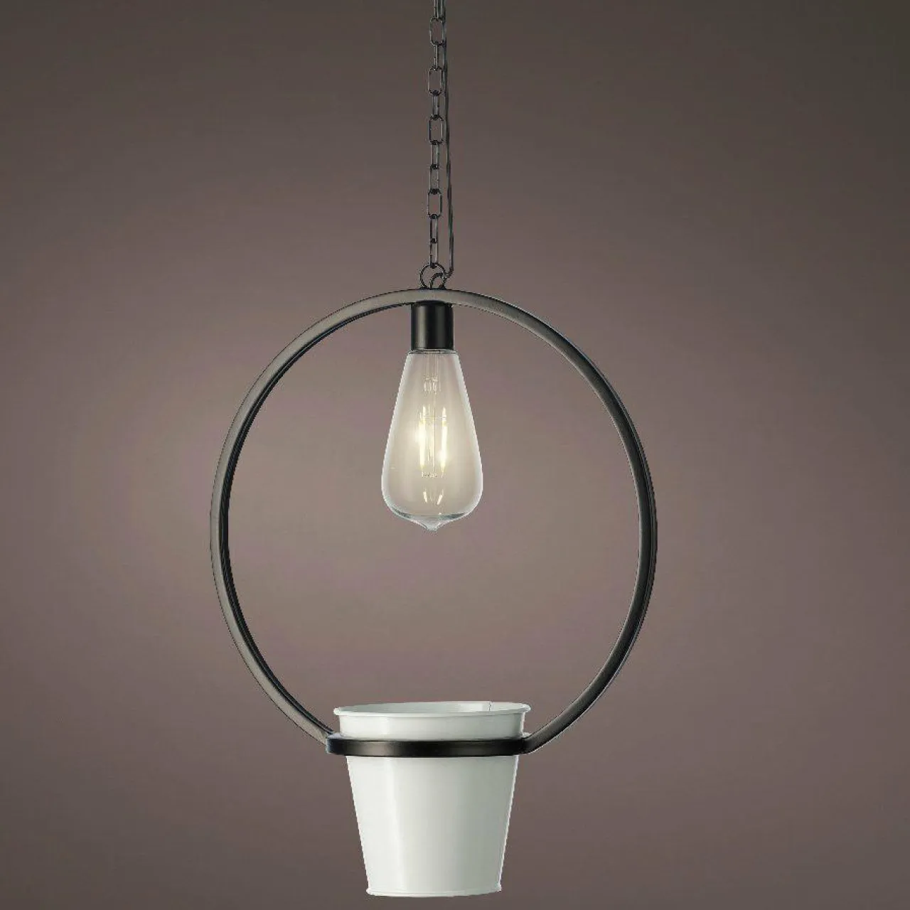#N/A Cache-pot lumineux à suspendre (H98 cm) LED Jiny - Blanc Online