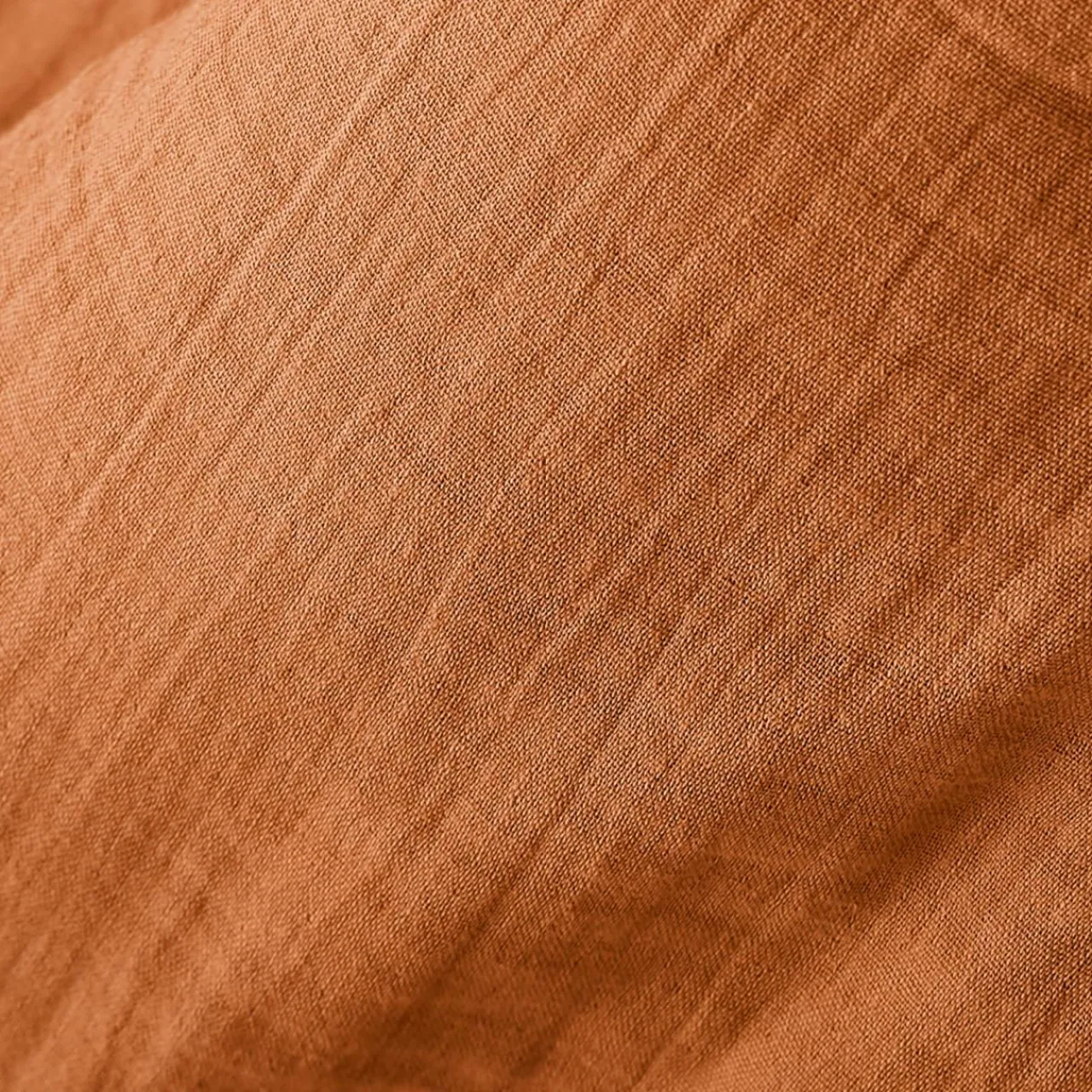 EMINZA Cache-sommier Gaze de coton (140 x 190 cm) Gaïa Abricot Hot