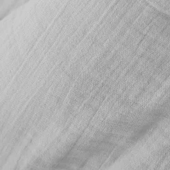 EMINZA Cache-sommier Gaze de coton (90 x 190 cm) Gaïa Gris nuage Gris clair Outlet