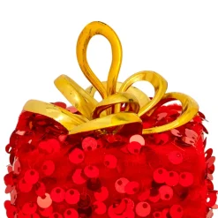JJA Cadeau de Noël à suspendre (H10 cm) Sequins Rouge Discount