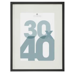 Atmosphera, cru017dateur d'intu017drieur Cadre photo bois mural (30 x 40 cm) Manu Noir Outlet