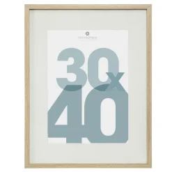 Atmosphera, cru017dateur d'intu017drieur Cadre photo bois mural (30 x 40 cm) Manu Naturel