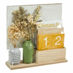 OSTARIA Calendrier perpetuel (24 x H17 cm) Fleurs séchées Multicolore Online