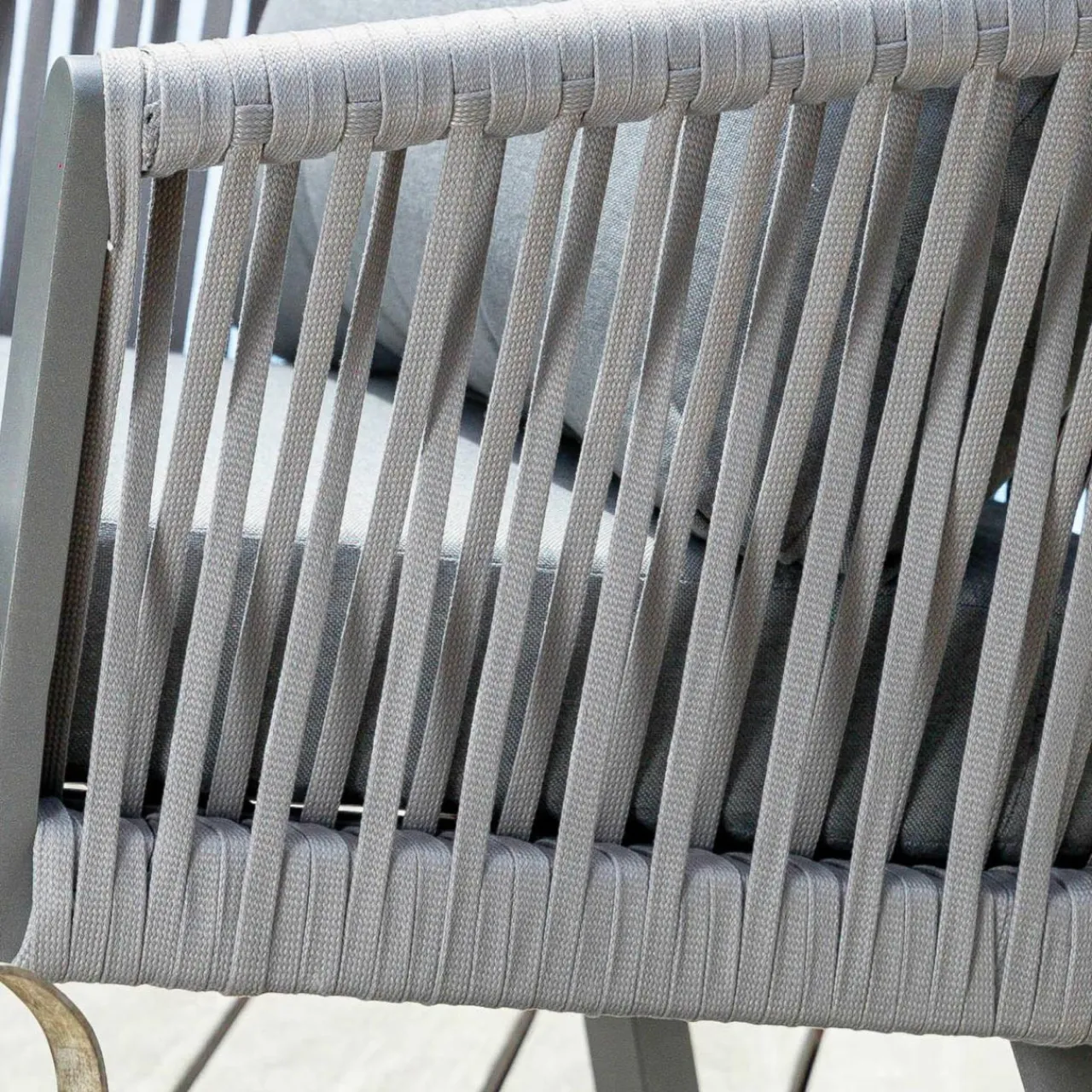 MOBELLIA Canapé de jardin en aluminium 3 places Amalfi Gris Anthracite Online