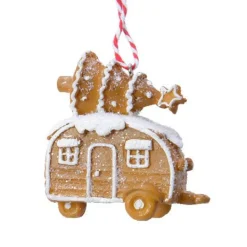 KAEMINGK Caravane de Noël à suspendre (H7 cm) Pain d'épices gourmand Marron Clearance