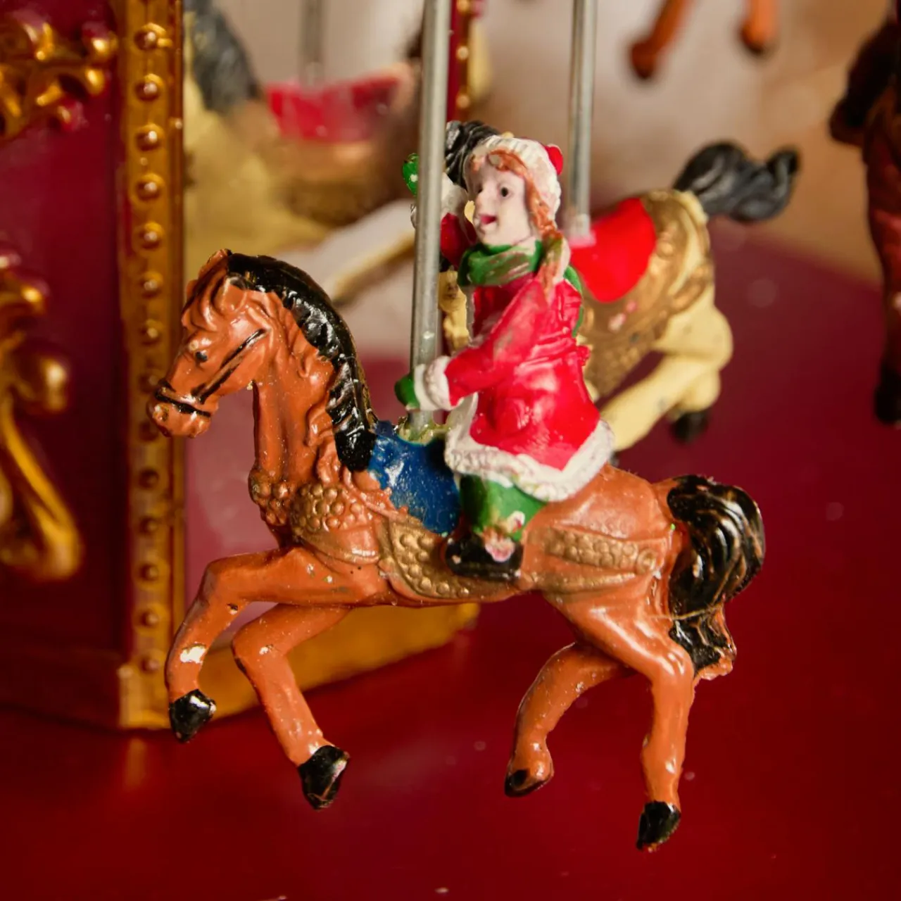 KAEMINGK Carrousel lumineux et animé (H25 cm) Souvenirs d’Hiver Multicolore Discount