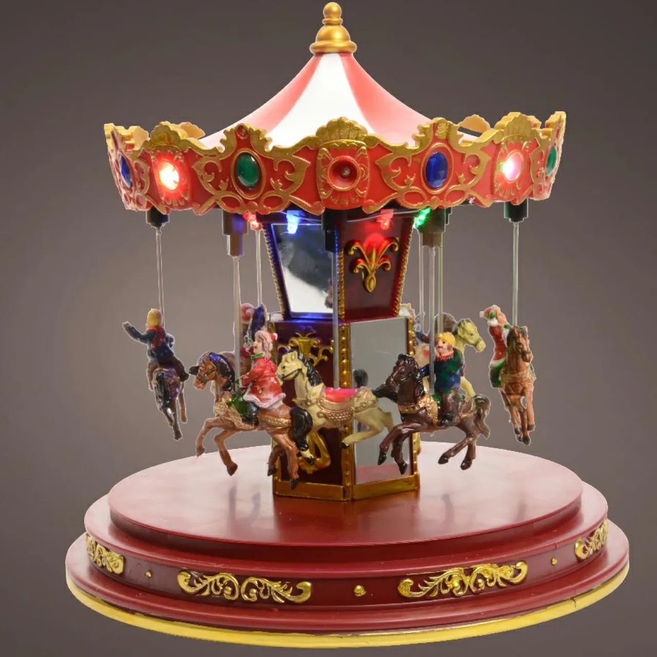 KAEMINGK Carrousel lumineux et animé (H25 cm) Souvenirs d’Hiver Multicolore Discount
