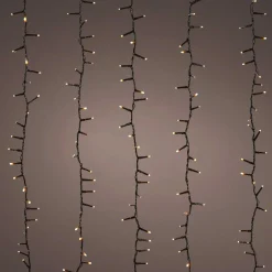 KAEMINGK Cascade lumineuse 2 m 480 LED câble noir Effet scintillant Blanc chaud doré Blanc chaud doré - câble noir Discount
