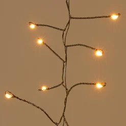 KAEMINGK Cascade lumineuse 1 m 600 Micro LED câble noir 6 Descentes Blanc chaud doré Blanc chaud doré - câble noir