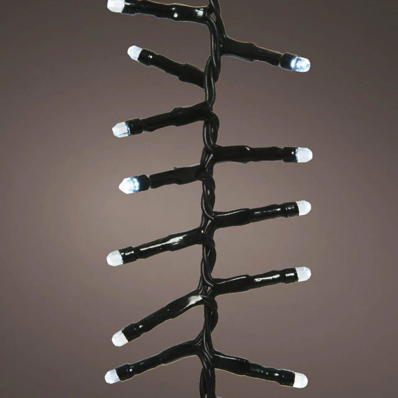 KAEMINGK Cascade lumineuse à piles 2 m 512 LED câble noir Durawise Blanc froid New