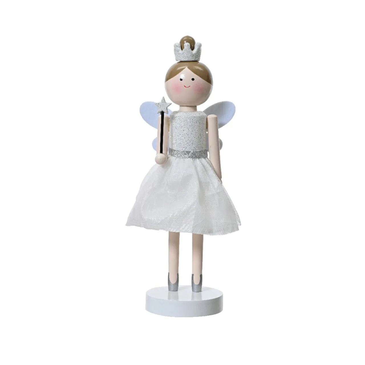 KAEMINGK Casse-noisette en bois (H38 cm) Fée princesse he Blanc Hot