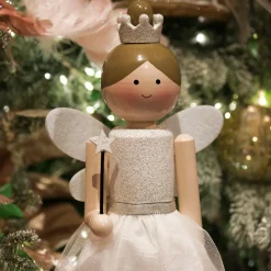 KAEMINGK Casse-noisette en bois (H38 cm) Fée princesse he Blanc Hot